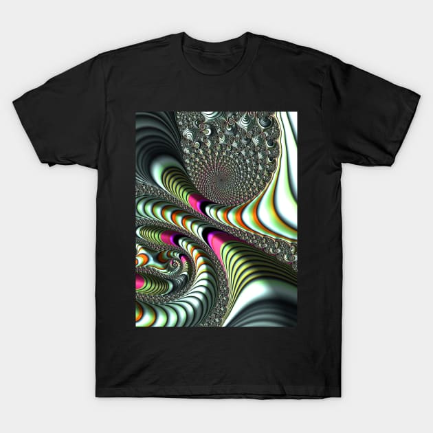 Fractal Design Morphing Shells T-Shirt by JoolyA